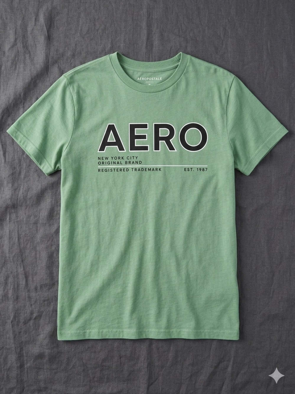 Aeropostale Men's AERO Logo Tee - Light Green